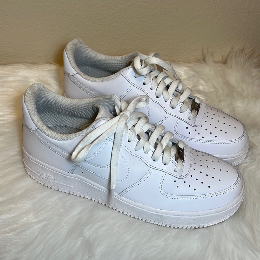 Nike Air Force One Triple White Athletic Shoes